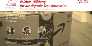 Beitragsbild des Blogbeitrags Nachlese DigiTalk 02/2022(Weiter-)Bildung in der digitalen Transformation (Podiumsdiskussion)