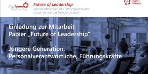 Beitragsbild des Blogbeitrags Einladung zur Mitarbeit – “Future of Leadership” 