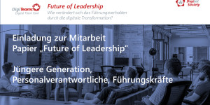 Beitragsbild des Blogbeitrags Einladung zur Mitarbeit – “Future of Leadership”