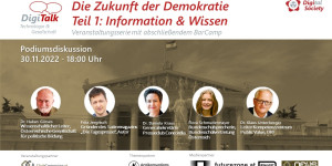 Beitragsbild des Blogbeitrags Nachlese DigiTalk 11/2022Information u. WissenZukunft der Demokratie