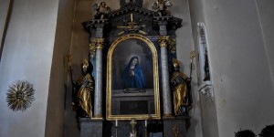 Beitragsbild des Blogbeitrags Die Mariagrüner Kirche in Graz