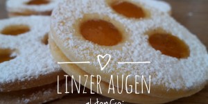 Beitragsbild des Blogbeitrags [Rezepte]: glutenfreie Linzer Augen 