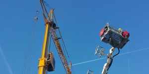 Beitragsbild des Blogbeitrags Person in Notlage: Rettung eines Kranfahrers aus luftiger Höhe