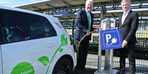 Beitragsbild des Blogbeitrags Neue E-Ladestation am Bahnhof Wiener Neustadt