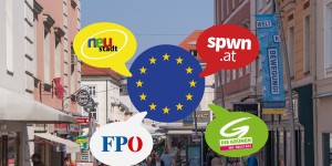 Beitragsbild des Blogbeitrags Reaktionen der Parteien zur EU-Wahl 2019 in Wr. Neustadt 
