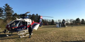 Beitragsbild des Blogbeitrags Waldbrand: Flugpolizei unterstützte Löscharbeiten im Föhrenwald 