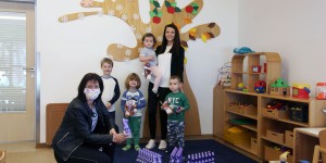 Beitragsbild des Blogbeitrags Merkur City spendet Schokohasen für Kids im Landesklinikum