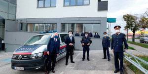 Beitragsbild des Blogbeitrags Innenminister Karl Nehammer zu Besuch in Wiener Neustadt