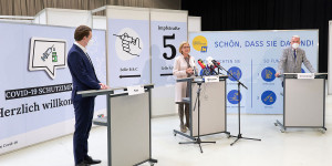 Beitragsbild des Blogbeitrags Wiener Neustadt: Bundeskanzler Kurz besuchte Impfstraße