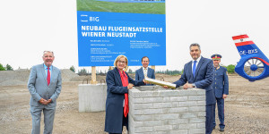 Beitragsbild des Blogbeitrags Spatenstich für neue Einsatzstelle der Flugpolizei in Wiener Neustadt