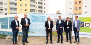 Beitragsbild des Blogbeitrags Spatenstich für Kindergarten in der Kaisersteingasse