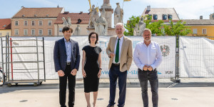 Beitragsbild des Blogbeitrags Mariensäule am Hauptplatz wird generalsaniert