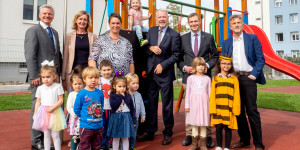Beitragsbild des Blogbeitrags Neuer Kindergarten in der Kaisersteingasse feierlich eröffnet