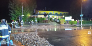 Beitragsbild des Blogbeitrags Unwettereinsatz in Krumbach: Starkregen forderte die Feuerwehren 