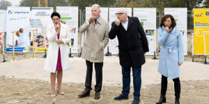 Beitragsbild des Blogbeitrags Offizieller Spatenstich für neues Stadtquartier „ein viertel grün“