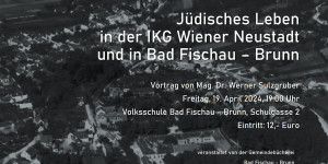 Beitragsbild des Blogbeitrags Vortragsabend zur jüdischen Vergangenheit in Bad Fischau-Brunn 