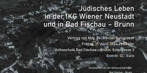 Beitragsbild des Blogbeitrags Vortragsabend zur jüdischen Vergangenheit in Bad Fischau-Brunn