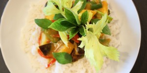 Beitragsbild des Blogbeitrags Rezept: Curry, Mango, Shitake Pilze