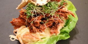 Beitragsbild des Blogbeitrags Piadina Burger von der geschmorten Ente