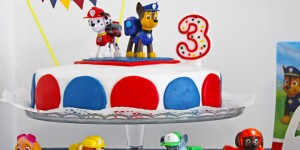 Beitragsbild des Blogbeitrags Paw Patrol Birthday Cake: Stracciatella-Torte mit Schokoladencreme 