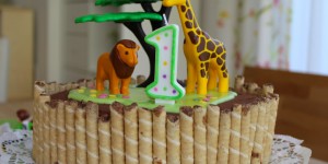 Beitragsbild des Blogbeitrags Wild and One – Die wilde Dschungel-Torte zum ersten Geburtstag 