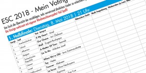 Beitragsbild des Blogbeitrags ESC 2018 – Startreihenfolge (PDF) zum Ausdrucken