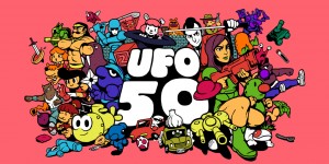 Beitragsbild des Blogbeitrags Back to the 80’s mit den 50 Retro-Titeln in UFO 50 