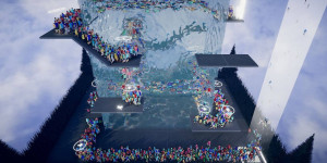 Beitragsbild des Blogbeitrags HUMANITY (PS5) Test: Abwechslungsreicher Mix zwischen Knobeln und Plattformer 