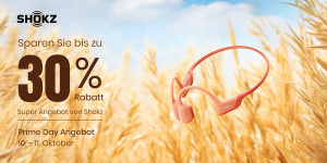 Beitragsbild des Blogbeitrags Amazon Prime Day 2023: Shokz bietet bis zu -30 % Rabatt auf Geräte