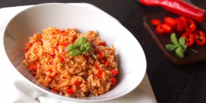Beitragsbild des Blogbeitrags Paprikarisotto (vegan) 