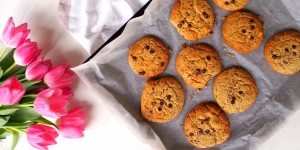 Beitragsbild des Blogbeitrags vegane Chocolate Chip Nut Cookies 