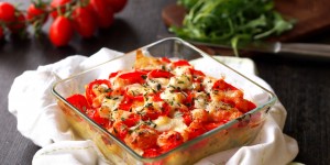 Beitragsbild des Blogbeitrags Polentaauflauf mit Mozzarella