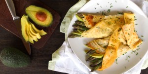 Beitragsbild des Blogbeitrags Spargelspecial – Kräutercrêpes mit Spargel und Avocado