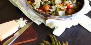 Beitragsbild des Blogbeitrags Spargel- Nudel- Auflauf mit Parmesan