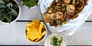 Beitragsbild des Blogbeitrags Zucchini Chips mit Parmesan aus dem Backofen
