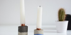 Beitragsbild des Blogbeitrags DIY: Zement-Kerzenhalter mit Pigmenten