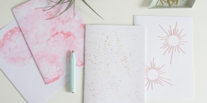 Beitragsbild des Blogbeitrags DIY: Notizhefte gestalten – Coverpapiere