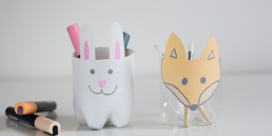 Beitragsbild des Blogbeitrags DIY for Kids: Stiftehalter aus Plastikflaschen 