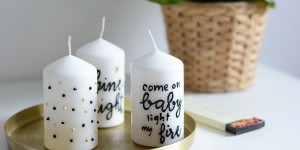 Beitragsbild des Blogbeitrags DIY: Kerzen beschriften