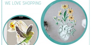 Beitragsbild des Blogbeitrags we love Shopping: Illustrierte Sticker 