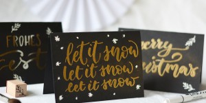 Beitragsbild des Blogbeitrags Lettering-DIY: Weihnachtskarten mit Embossing 