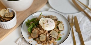 Beitragsbild des Blogbeitrags Rezept: Couscous-Salat mit Spinat & Topinambur 