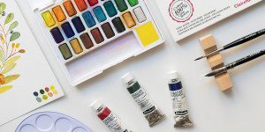 Beitragsbild des Blogbeitrags Materialkunde: Unsere liebsten Aquarell-Materialien für Anfänger