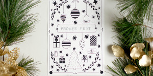Beitragsbild des Blogbeitrags Freebie: Weihnachtskarte zum Ausdrucken 