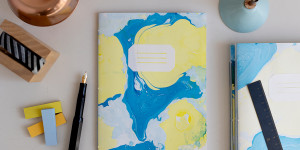 Beitragsbild des Blogbeitrags DIY: Papier marmorieren