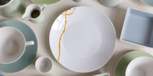 Beitragsbild des Blogbeitrags DIY: Porzellan reparieren mit Gold – Kintsugi inspiriert 