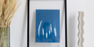 Beitragsbild des Blogbeitrags DIY: Pflanzenbilder mit Cyanotypie-Papier selber machen