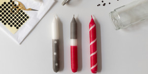 Beitragsbild des Blogbeitrags DIY: 3 DIY-Ideen für Dip-Dye-Kerzen 