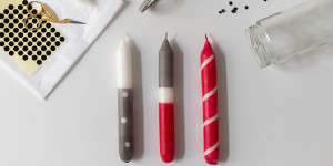 Beitragsbild des Blogbeitrags DIY: 3 DIY-Ideen für Dip-Dye-Kerzen