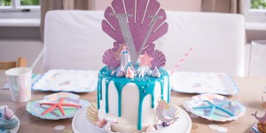 Beitragsbild des Blogbeitrags Meerjungfrauenparty – Dekoration, Torte, Spiele 